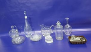Assorted glassware to include decanter, decanter s