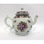 18th century Chinese porcelain teapot, bulbous bod