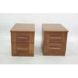 Pair of modern two-drawer bedside chests, 46cm x 55cm (2)