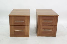 Pair of modern two-drawer bedside chests, 46cm x 55cm (2)