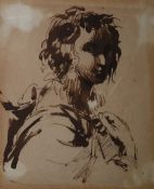 19th century English school  Pencil study Spectacl