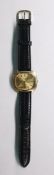 Gent's 9ct gold Rotary wristwatch with rounded oblong dial, baton numerals, side button and the