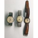 Gent's vintage Pioneer 'Sportsmans' silver-coloured metal wristwatch, gent's Sekonda stainless steel