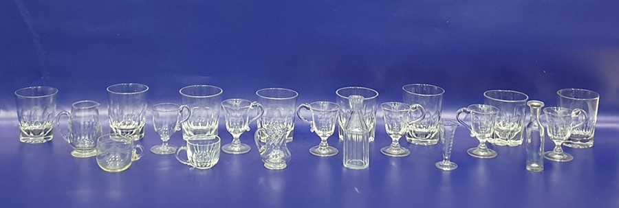 Assorted Victorian and later glassware to include assorted custard cups, tumblers, etc (21)