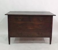 20th century oak chest of two short over two long drawers, 127.5cm x 84.5cm