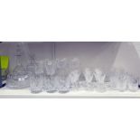Suite of Waterford crystal glassware to include red wines, white wines, tumblers, etc and two