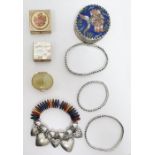 Large quantity of costume jewellery to include enamel, beads, faux pearls, brooches, etc