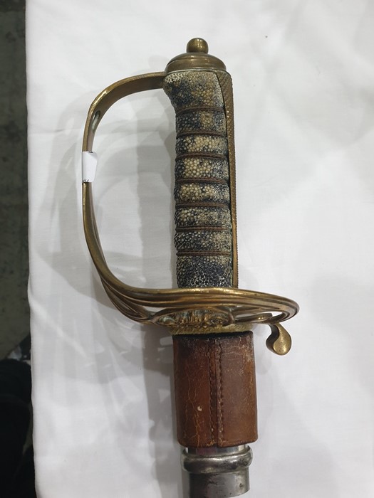 Royal Medical Corps ceremonial sword with brown le - Image 2 of 7