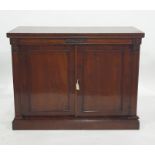 19th century sideboard with two cupboard doors enclosing shelves and wine cool box, the whole to