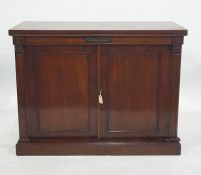 19th century sideboard with two cupboard doors enclosing shelves and wine cool box, the whole to