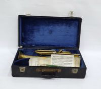 B&M Prefect brass trumpet in case