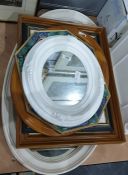 Various mirrors and a print of the History of England Dates (6)