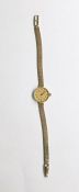 Lady’s Bueche-Girod 9ct gold wristwatch with circu