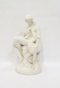 Victorian Parian figure group, modelled by C B Bir