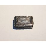 Early 19th century silver vinaigrette, indistinctly hallmarked, possibly by John Thropp, rectangular