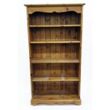 Two 20th century pine bookcases (2)