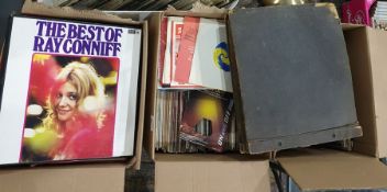 Large quantity of long playing records including Kenny Ball, film scores, 45s including Vince