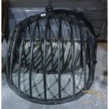 Two iron wall hanging hay racks