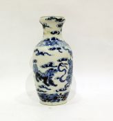Chinese porcelain vase, slender ovoid and decorate