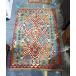 Vegetable dye wool choli kelim rug, 144cm x 100cm