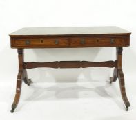 19th century mahogany writing table, the rectangul