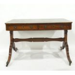 19th century mahogany writing table, the rectangul