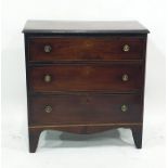 Victorian style mahogany sideboard with pair of panelled doors above plinth base, 120cm wide