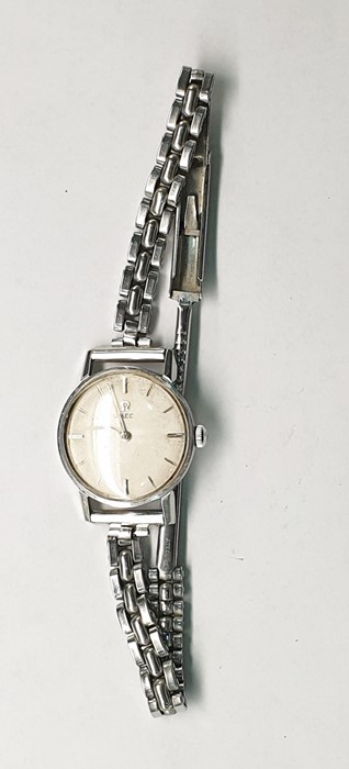 Lady's stainless steel Omega wristwatch with circu
