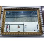 20th century rectangular mirror with moulded frame, 86cm x 61cm