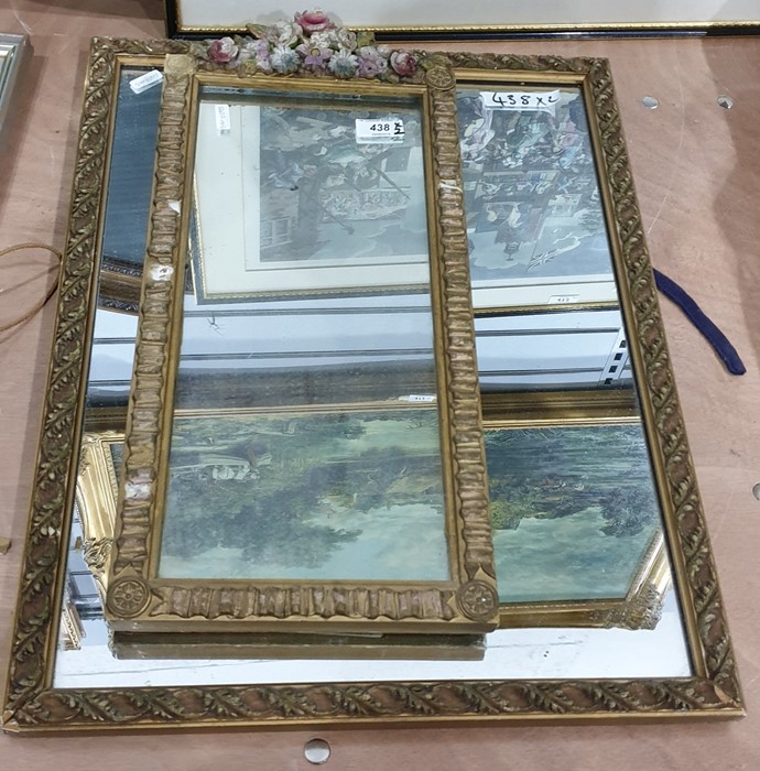 Mirror within a carved gesso frame and another (2)
