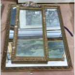 Mirror within a carved gesso frame and another (2)