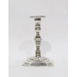 Queen Anne silver Britannia standard taper stick,