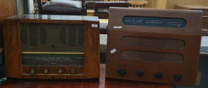 Two vintage radios, one Fen Man II and a Murphy radio, both wooden cased (2)