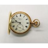 Gent's 18ct gold hunter pocket watch by J W Benson