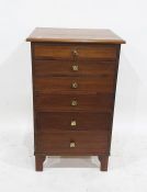 20th century chest of six graduated drawers, 53.5cm x 88.5cm