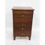 20th century chest of six graduated drawers, 53.5cm x 88.5cm