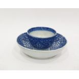 18th century miniature porcelain tea bowl and sauc
