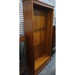 20th century pine adjustable open bookcase, 89.5cm x 183cm