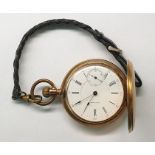 Gent's gold hunter pocket watch by Waltham, circul