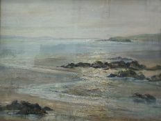 J G McGill Duncan (20th century) Oil on board  "Carrick Shore Evening", signed and dated 1950