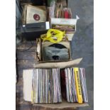 Quantity of long playing records, mainly 12" singles, including A-Ha, Frankie Goes to Hollywood,