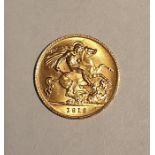 Gold half sovereign, 1912