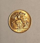 Gold half sovereign, 1912