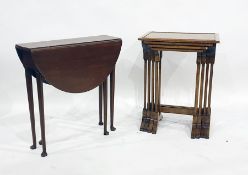 20th century mahogany quartetto nest of tables and a gateleg occasional table