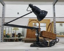 Black vintage 1930s/40s Herbert Terry "The Anglepoise" lamp