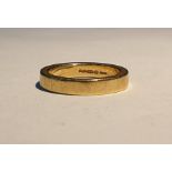 18ct gold wedding band, 9g in total, ring size P/Q approx
