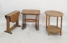 20th century furniture to include circular two-tier oak side table, drop-leaf coffee table and