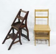 Modern oak framed metaphoric library chair and another further (2)