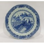 18th century Chinese porcelain plate painted in un