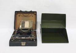 Corona typewriter and a metal file box (2)